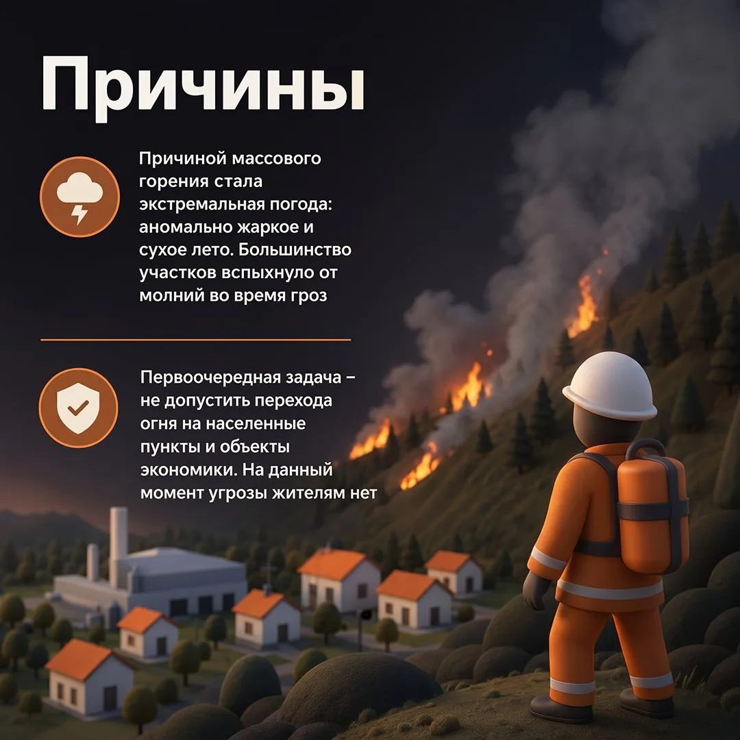 Ямал продолжает бороться с природными пожарами. На 28 июля очаги расположены в шести муниципалитетах