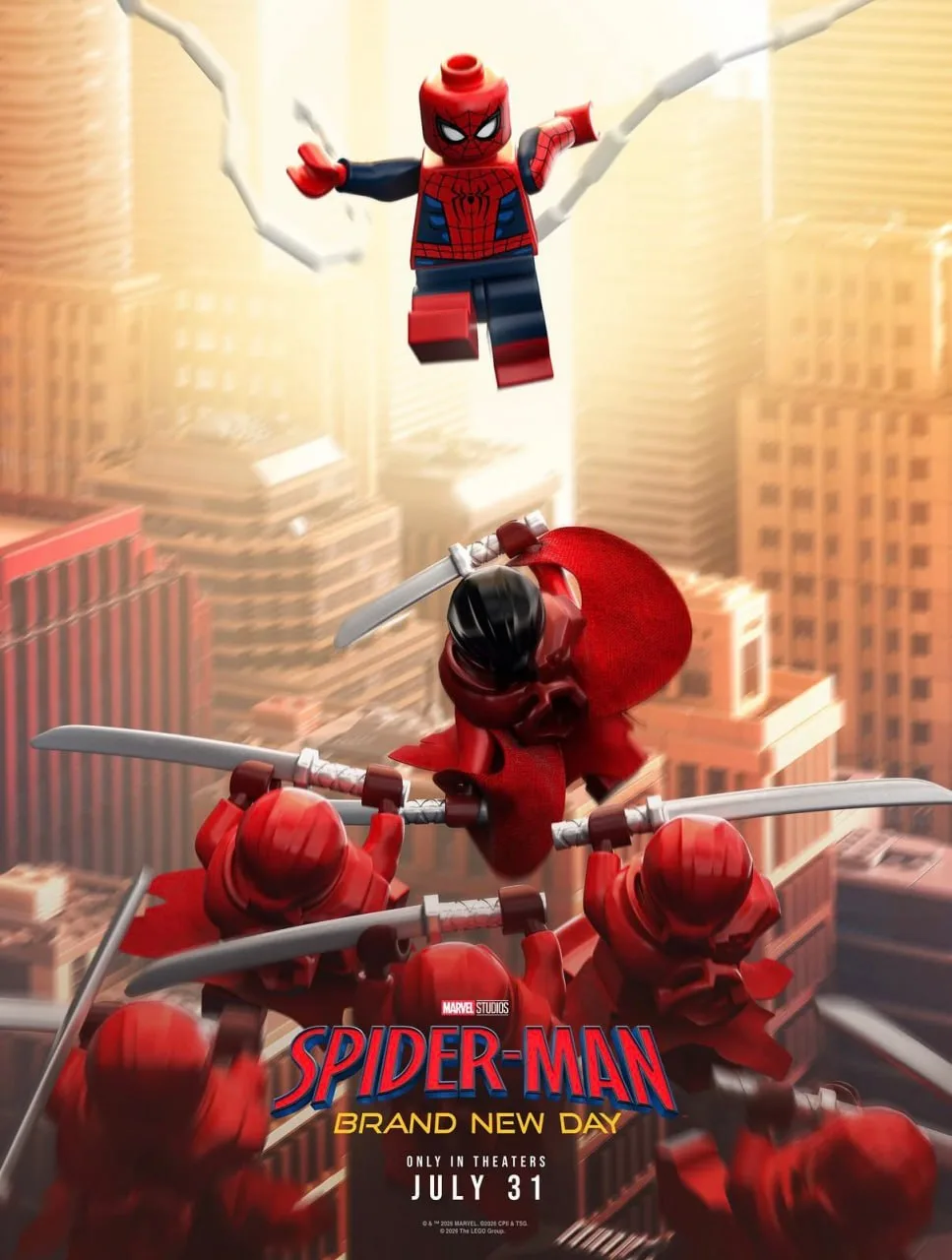 😍 В кубиках все смотрится круто! LEGO-постер «Человека-паука: Новый день»