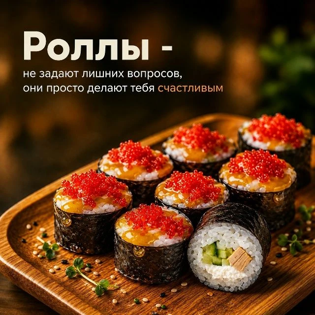 Команда «Сушибург» желает вам отличных выходных! 

А также напоминаем:
 При заказе от 1 790 ₽ дарим 