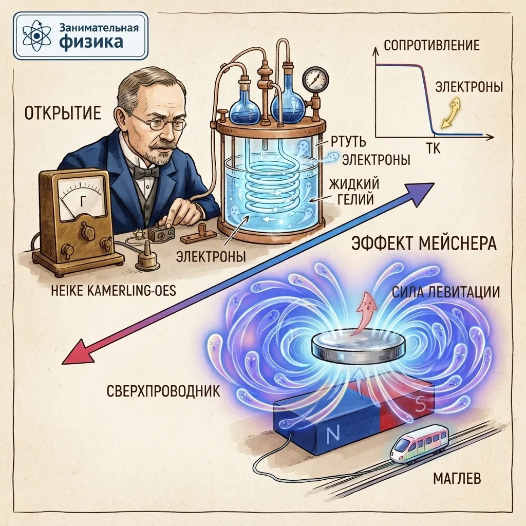 ⚡ СОПРОТИВЛЕНИЕ, КОТОРОЕ СТАЛО НУЛЁМ: КАК РТУТЬ ОБМАНУЛА ВСЕ ЗАКОНЫ ФИЗИКИ