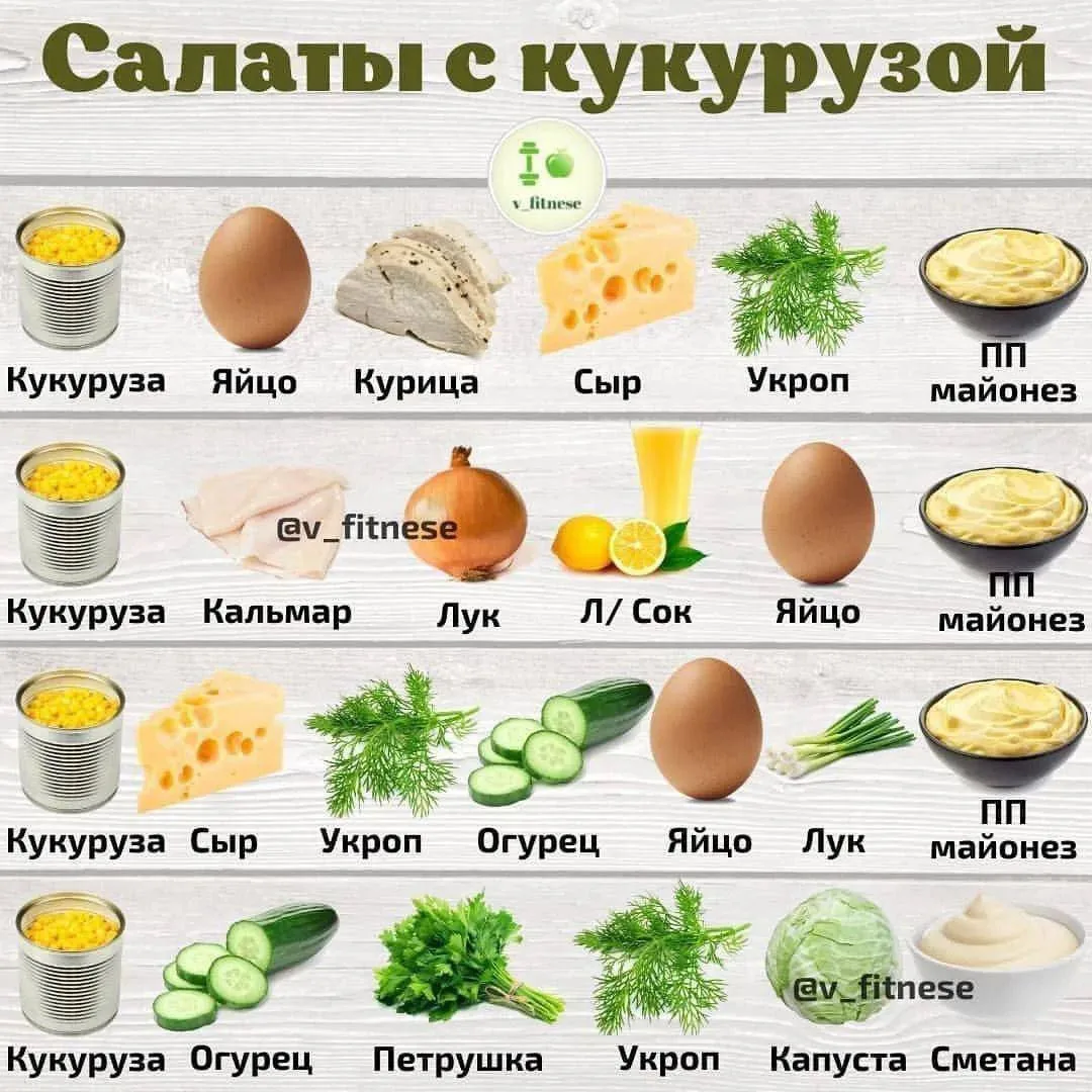 Салаты с кукурузой 🌽

🥗 Салаты | Лучшие рецепты