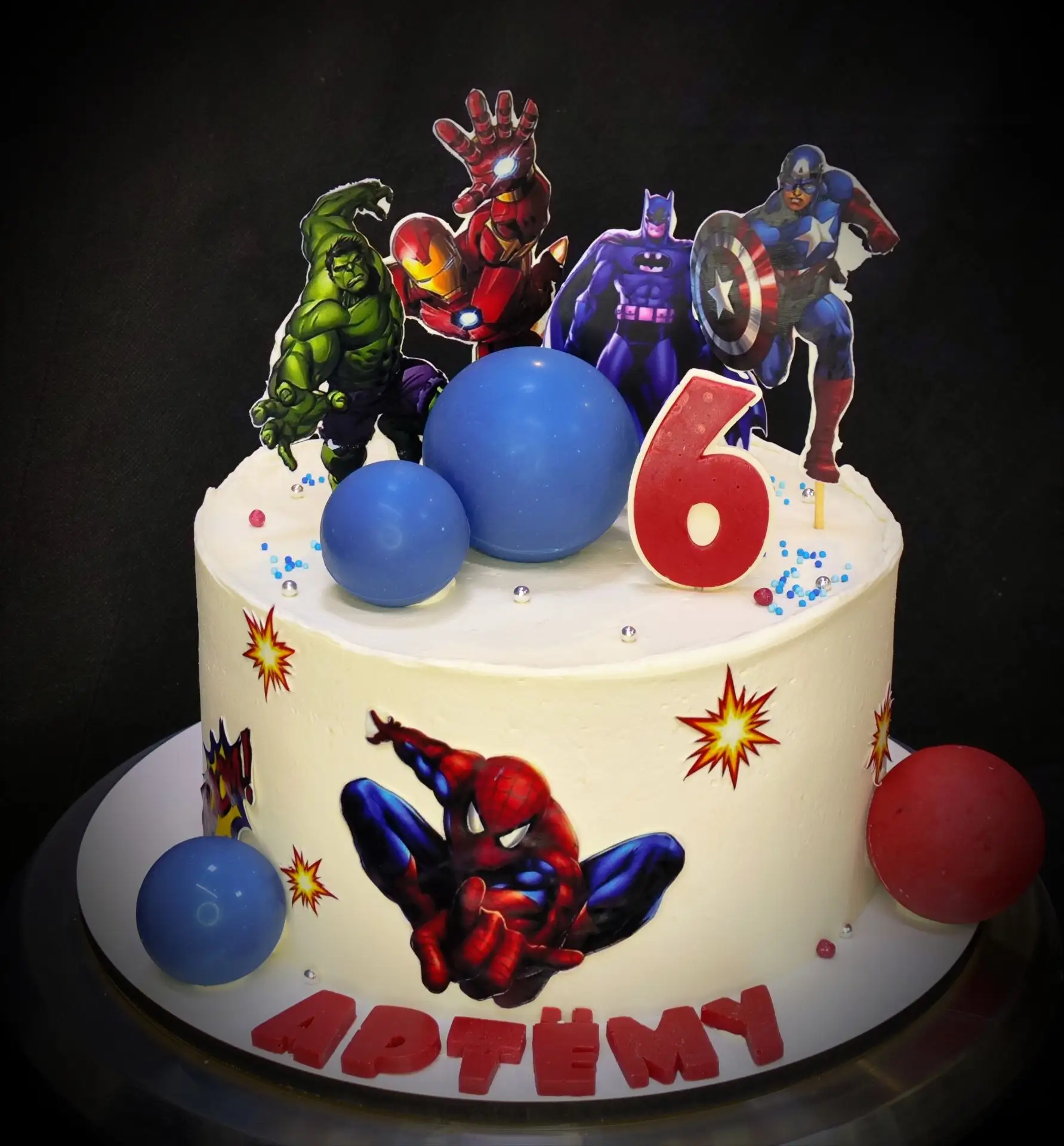 🕸️ Торжество супергероев! Торт на 6 лет 🎂