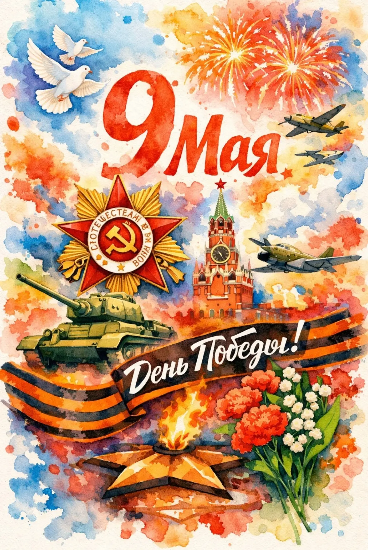 С Днём Победы!🎗️ 💐