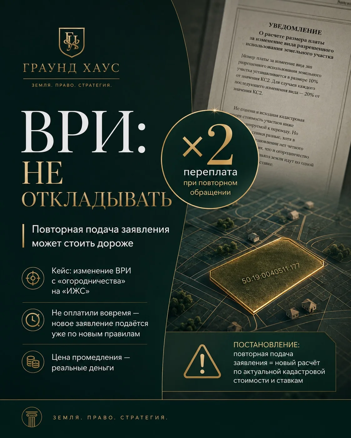 📌 Изменение ВРИ в Московской области: почему “потом” может стоить в два раза дороже
