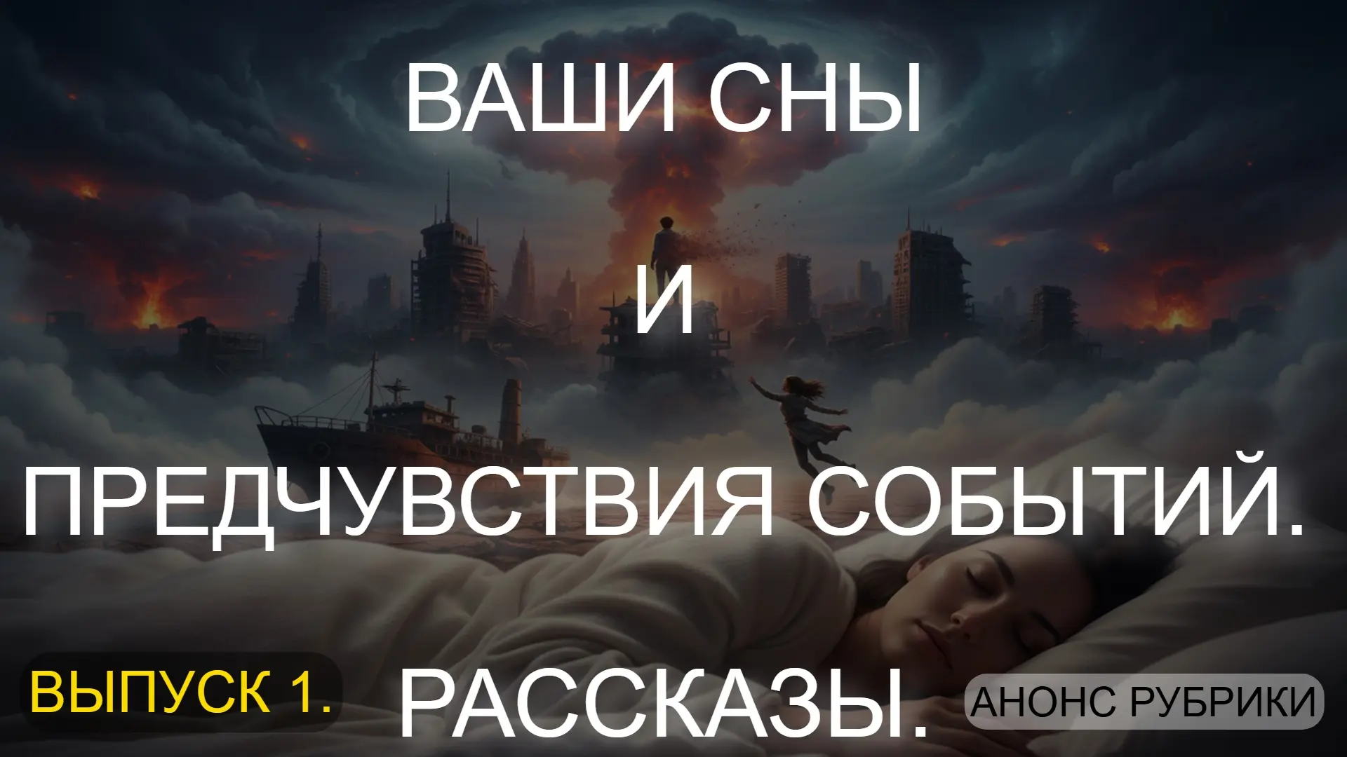 📌 НОВАЯ РУБРИКА НА RUTUBE КАНАЛЕ: 📢

✅ ВАШИ СНЫ И ПРЕДЧУВСТВИЯ СОБЫТИЙ. РАССКАЗЫ.

👉 ВЫПУСК 1. АН