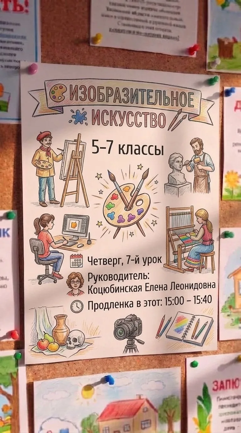 🎨 Кружки в школе — выбирай своё!
