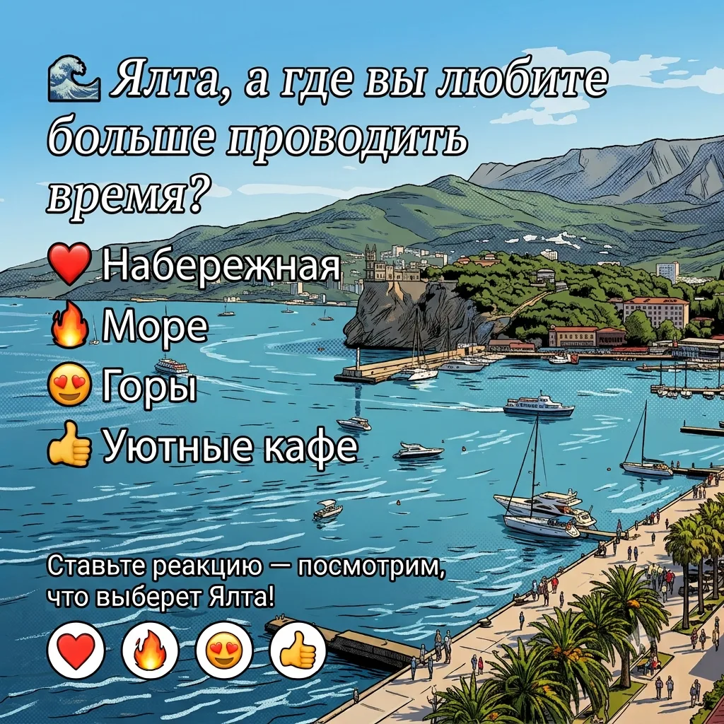 🌊 Ялта прекрасна, но у каждого из нас есть свой идеальный сценарий для отдыха!