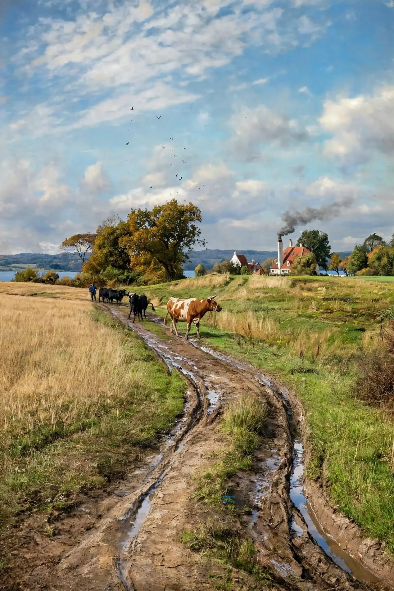 Художник Peder Mork Monsted (1859-1941).