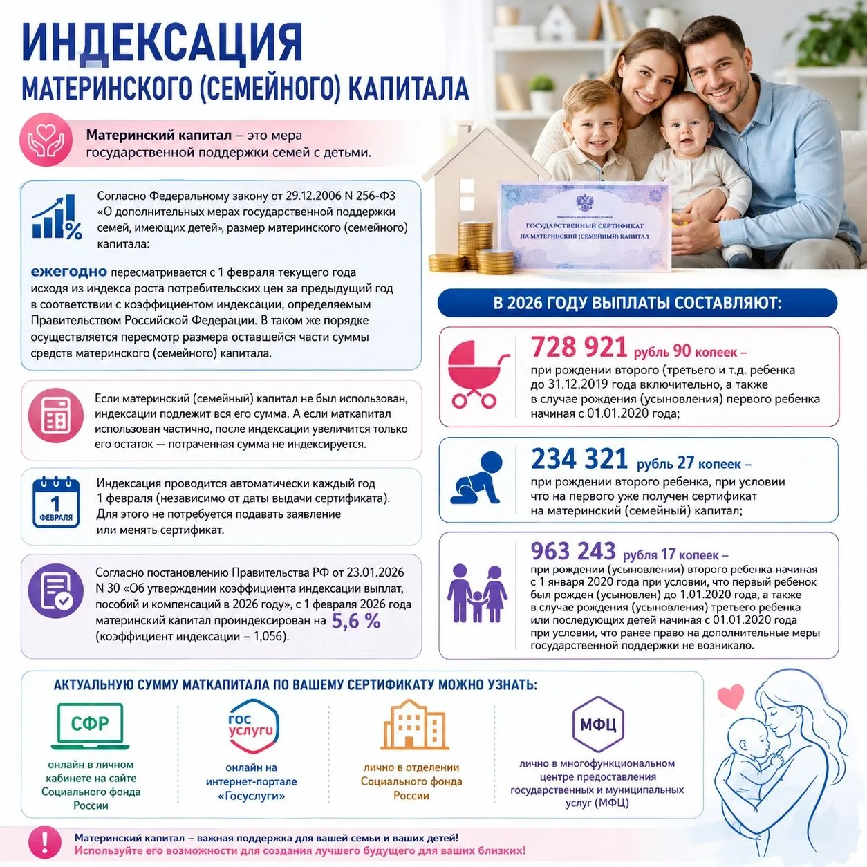 🤱Материнский капитал - это мера государственной поддержки семей с детьми.