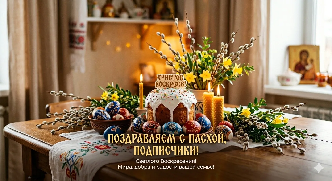 Христос Воскресе! Поздравляем вас со светлым праздником Пасхи!