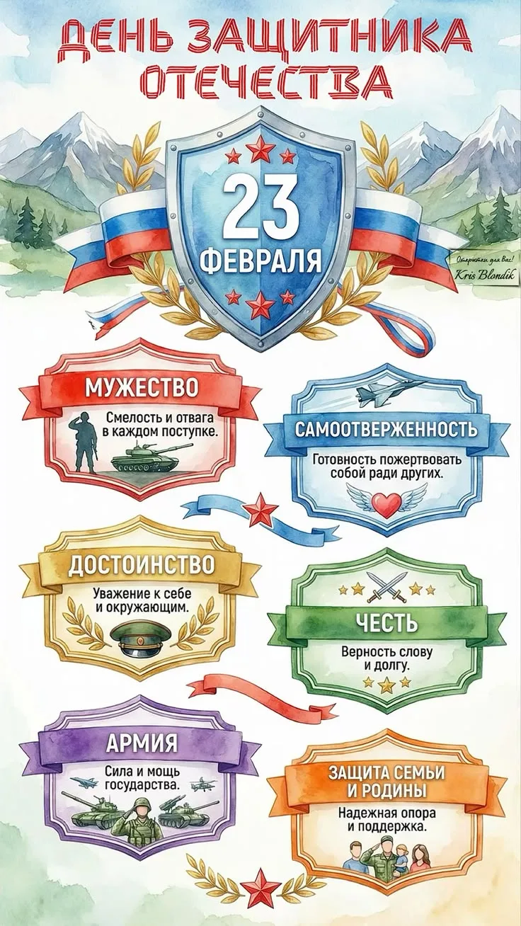 🇷🇺Сегодня вся страна отмечает День защитника Отечества! ⭐Дорогие мальчики, юноши, мужчины! С праздни