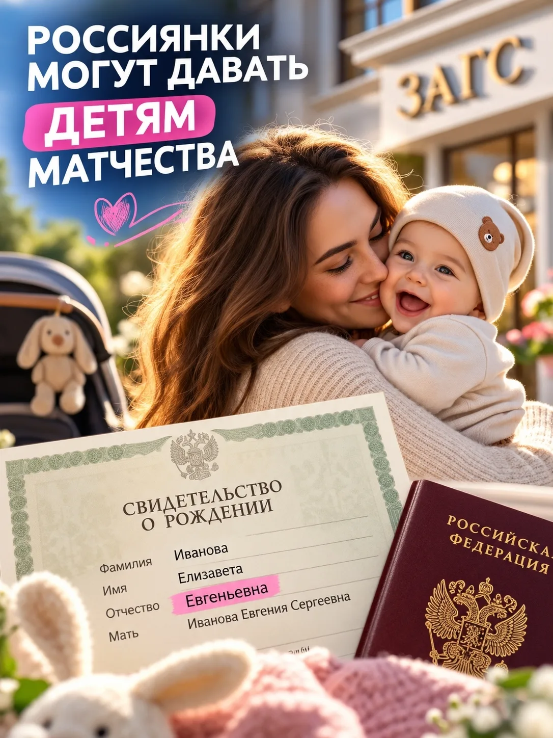 🏛 В России ребёнку могут дать матчество вместо отчества