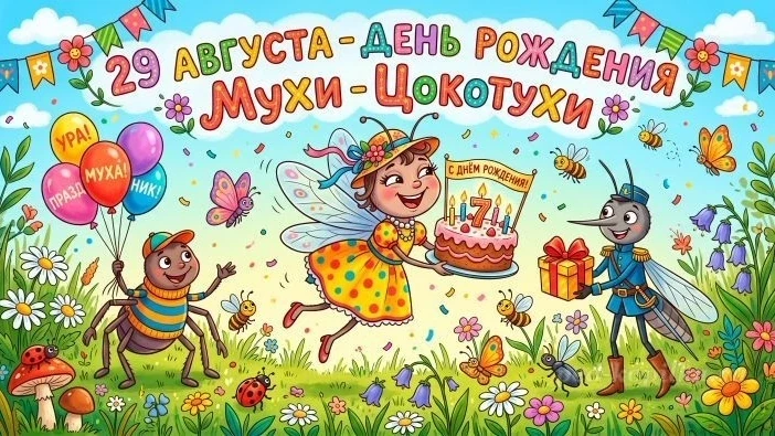 29 августа День рождения Мухи-Цокотухи: волшебный праздник для малышей