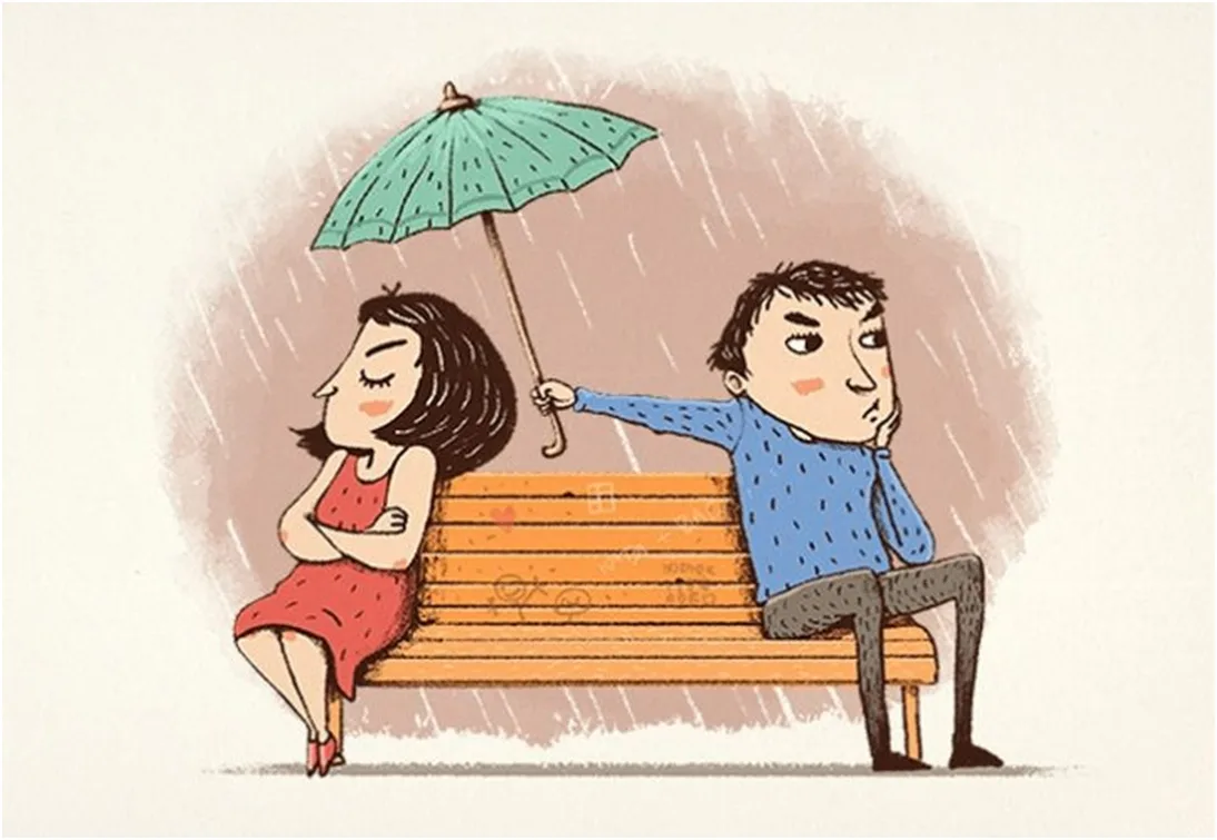 1. Why are they sitting on a bench in the rain?