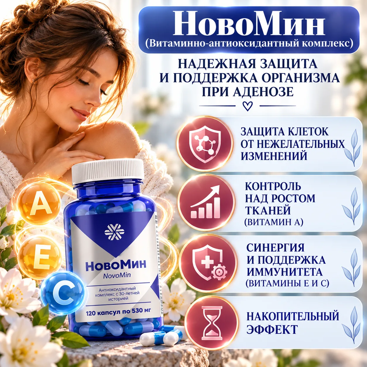 🛡️ НовоМин (Витаминно-антиоксидантный комплекс)