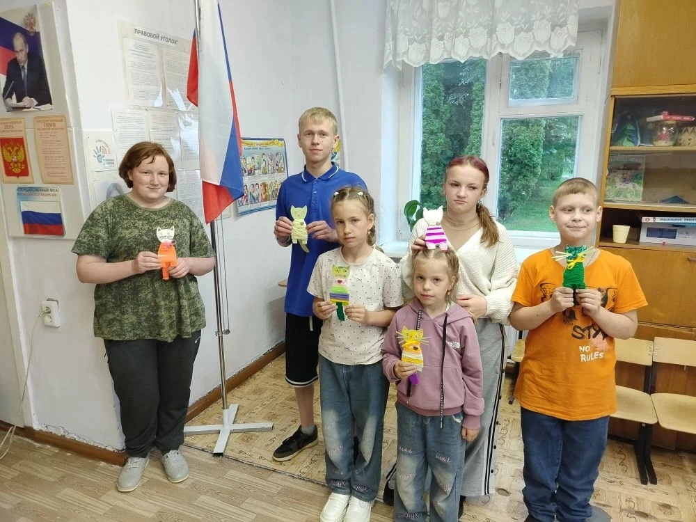 В ТРЕТИЙ ДЕНЬ ПРИШКОЛЬНОГО ЛАГЕРЯ прошёл мастер-класс "Мой котик"