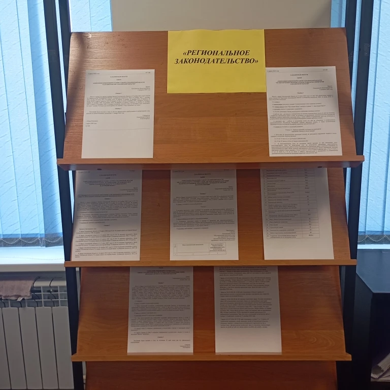 Обзор информационного стенда «Региональное законодательство»
⁣
30 июля библиотекарь ЦОД МБУ «Курильс