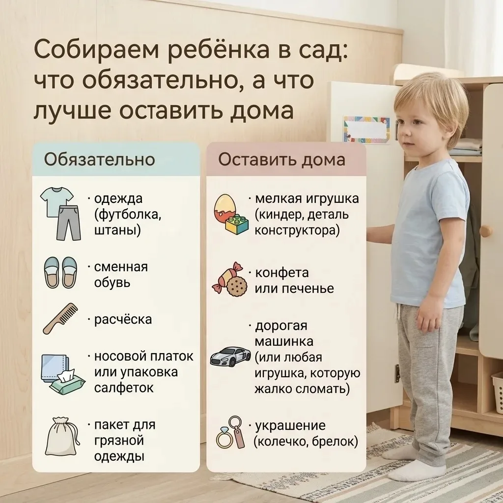 Как организовать пространство в детском шкафчике и что оставить дома. 🧸