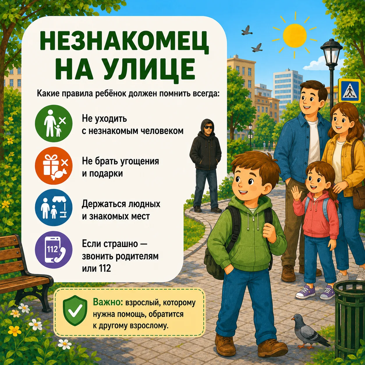Правила, которые помогут защитить ребёнка 📝