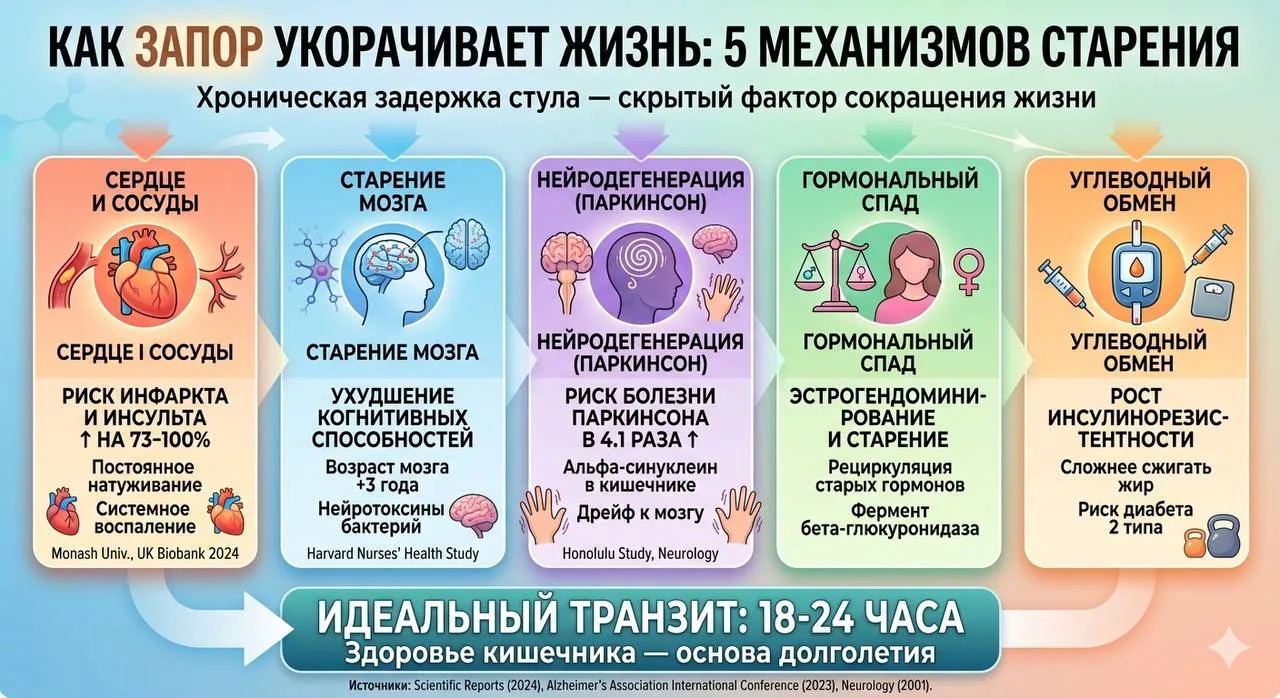 Из-за запора вы можете потерять 10-15 лет жизни: последние научные факты  Запор — деликатная тема, о