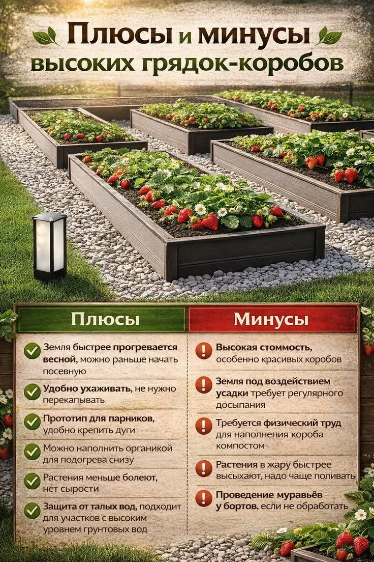 Плюсы и минусы высоких грядок 🌱 Стоит ли делать грядки-короба на участке?🤔