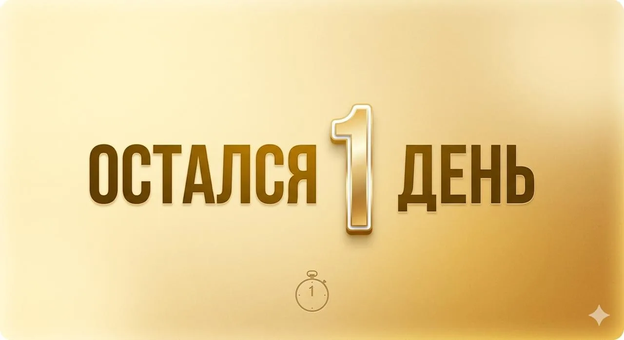 📌 ОСТАЛСЯ 1 ДЕНЬ