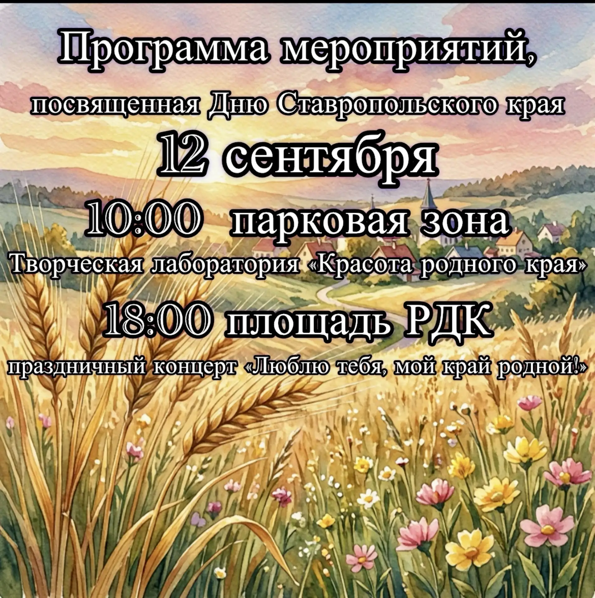 🎊12 СЕНТЯБРЯ 🎊                              ✨Программа мероприятий, посвященных Дню С...