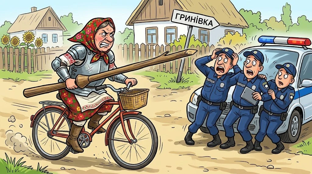 🇺🇦 #украина_под_микроскопом: в Прикарпатье пьяная селянка с поленом раскидала наряд п...