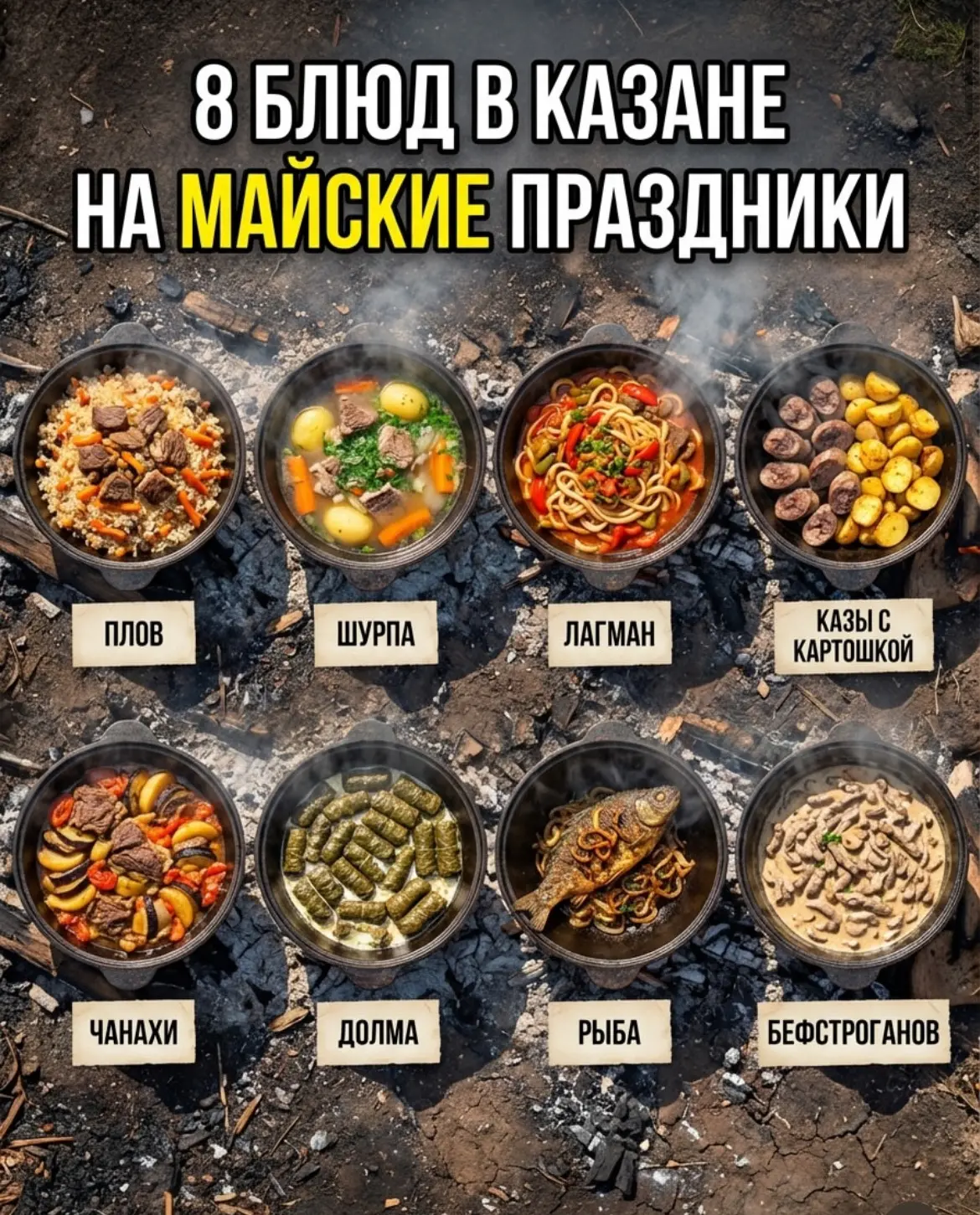 🔸1. Плов в казане
