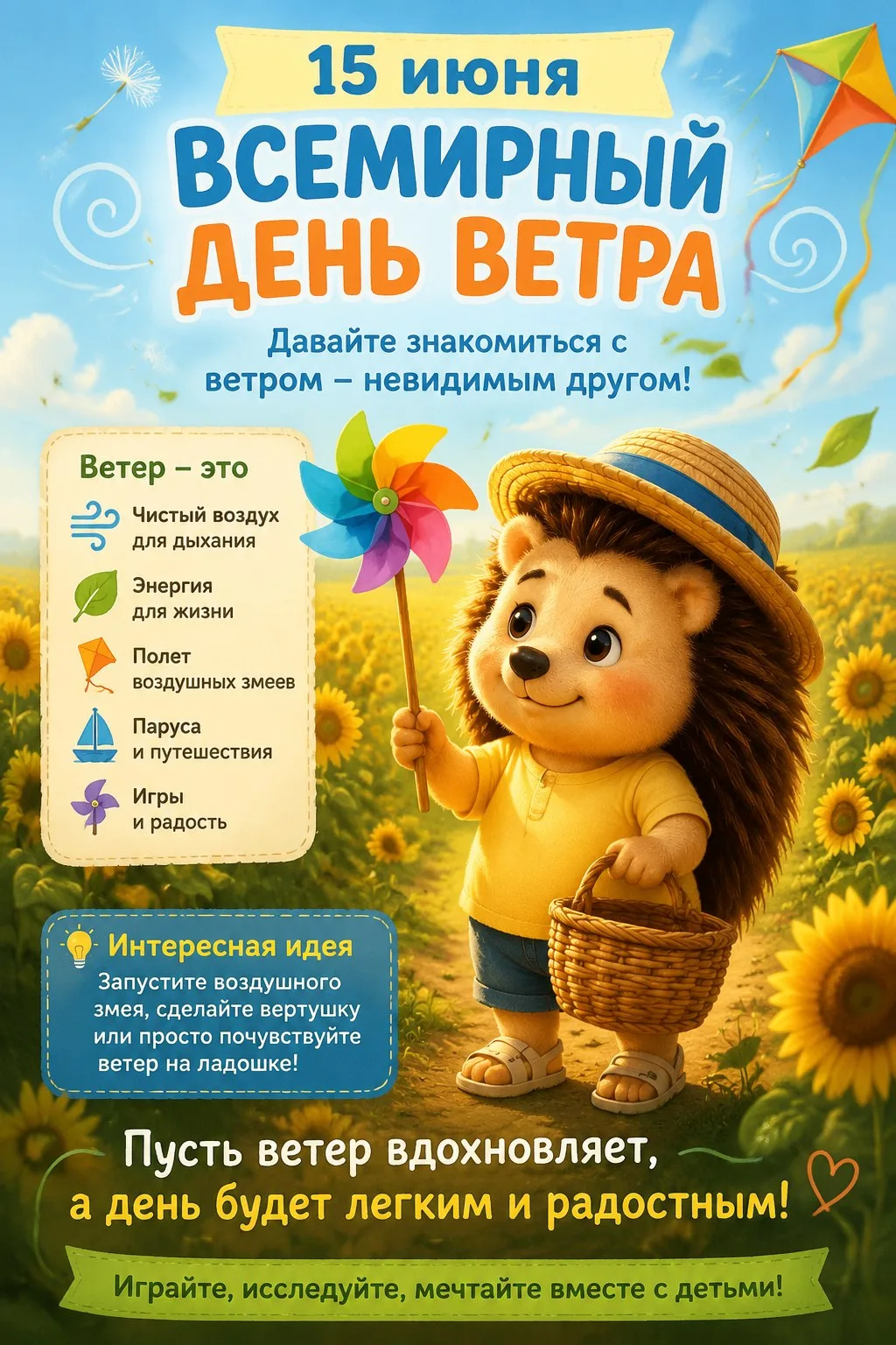 Ветер — это движение воздуха. Когда тёплый воздух поднимается вверх, холодный спешит на его место. Т