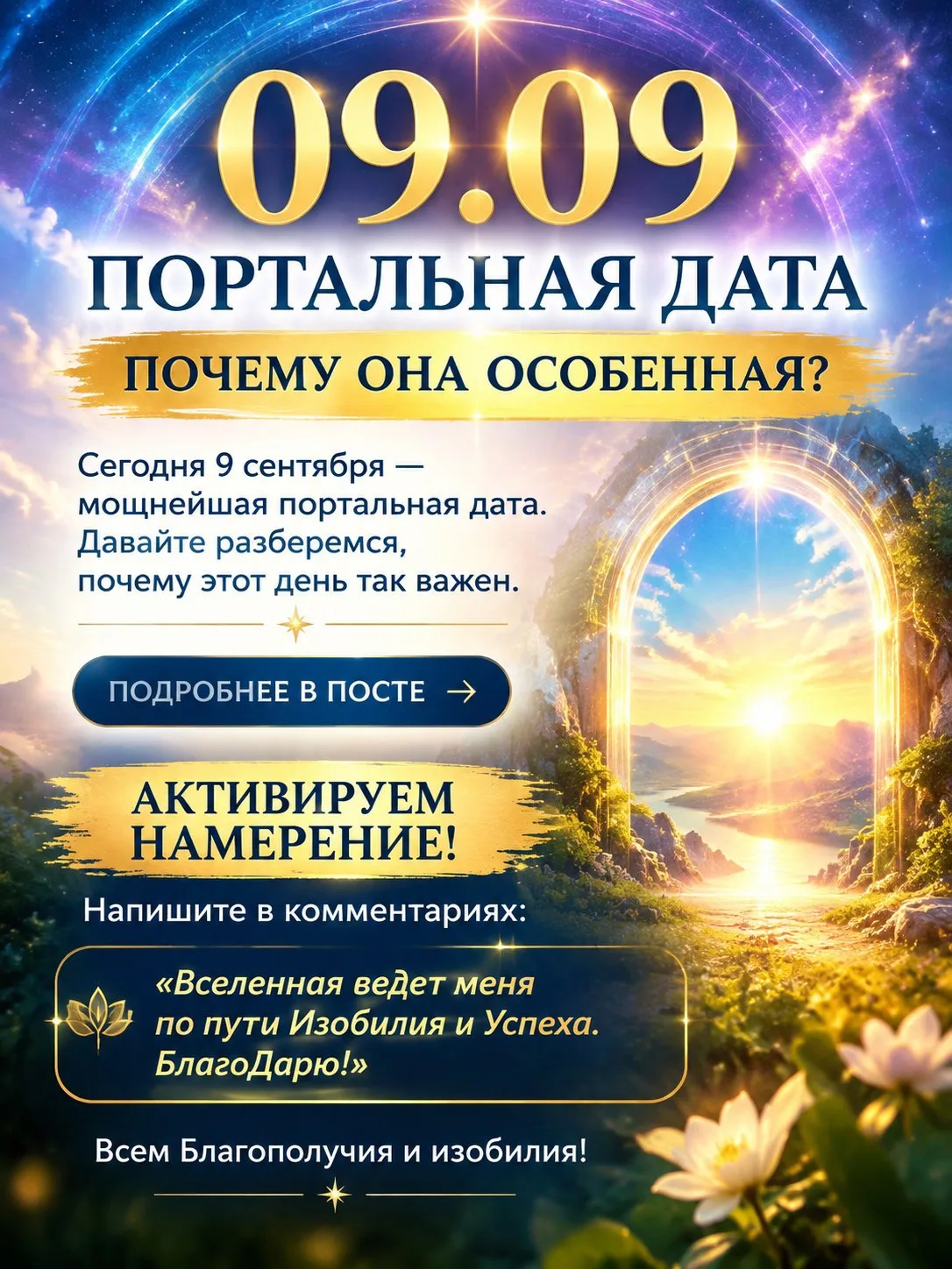 🌟 09.09 — ПОРТАЛЬНАЯ ДАТА. ПОЧЕМУ ОНА ОСОБЕННАЯ? 🌟