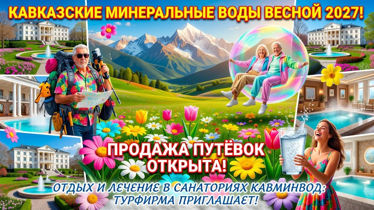🌷 Кавказские Минеральные Воды весной 2027: продажа путёвок открыта!