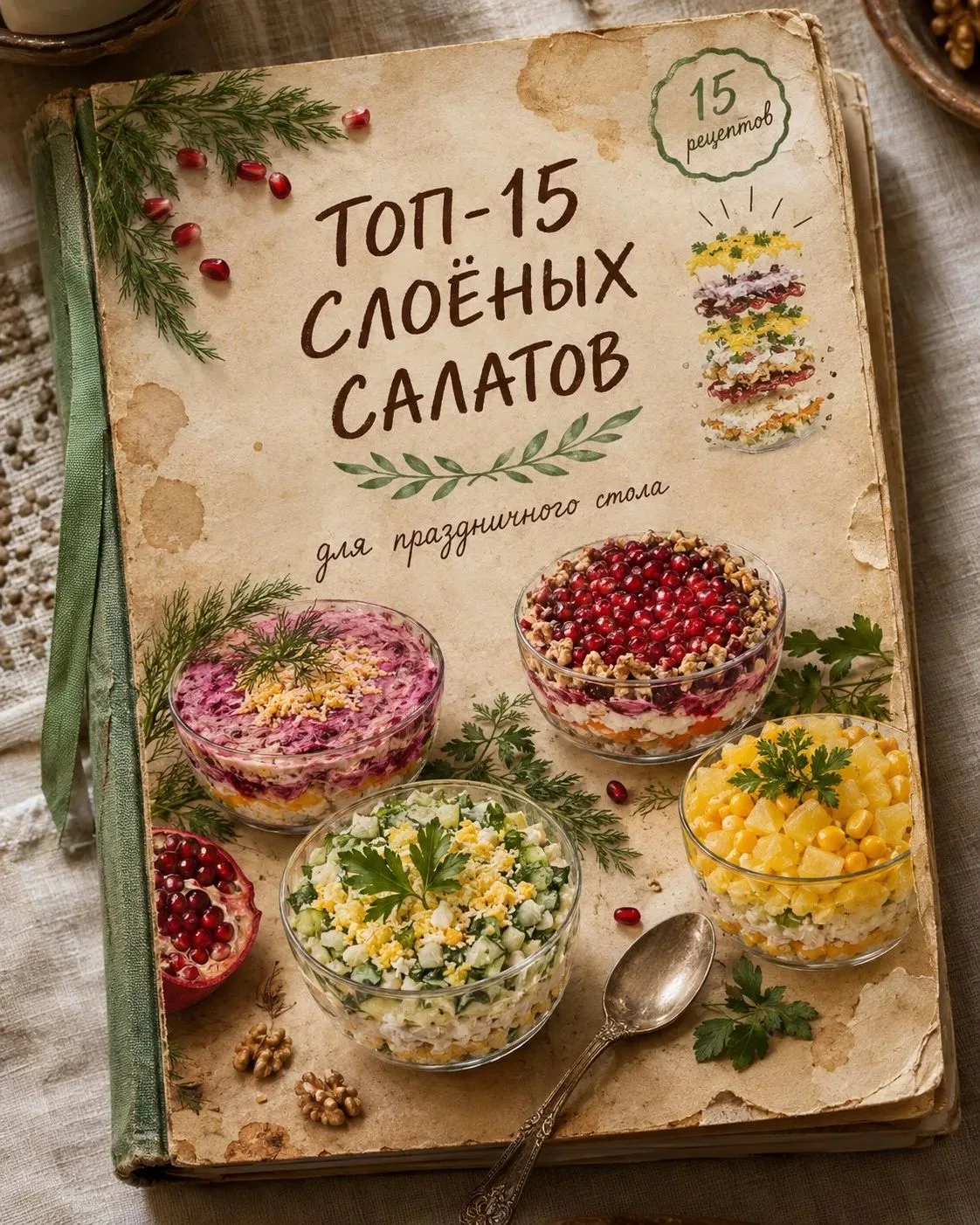 ТОП -15 СЛОЁНЫХ САЛАТОВ для праздничного стола