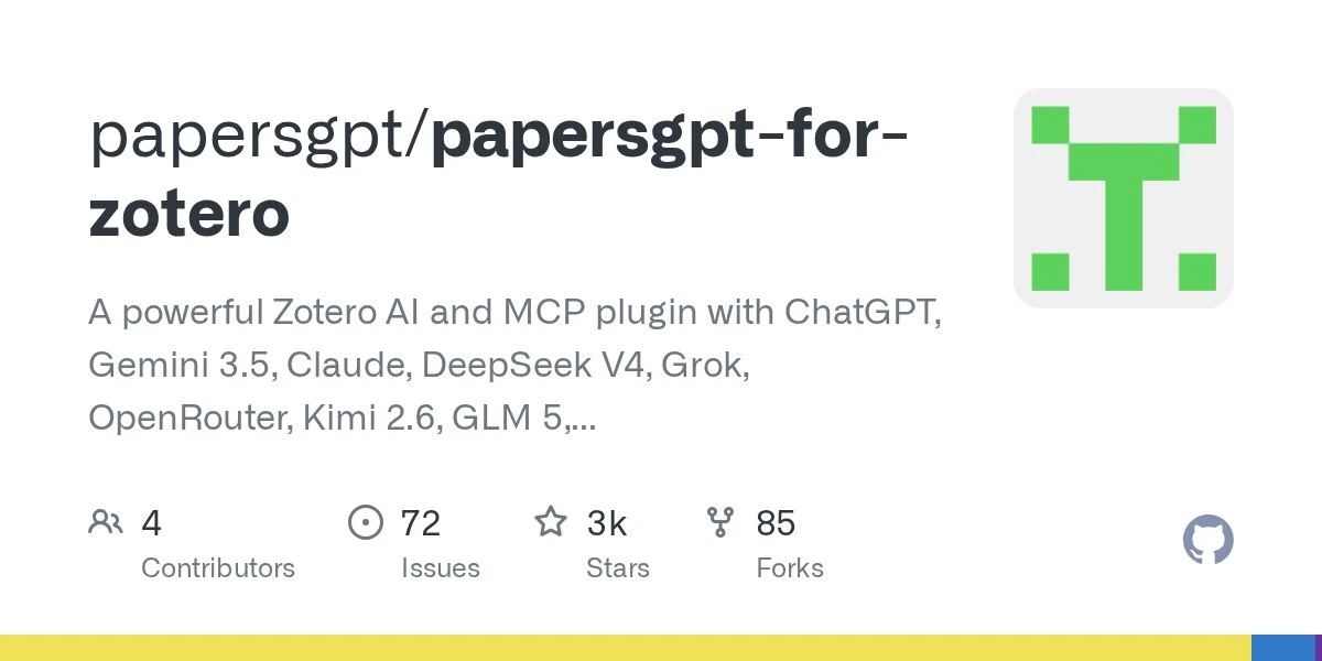 PapersGPT — это расширение для Zotero профессионального уровня, разработанное на языке ...