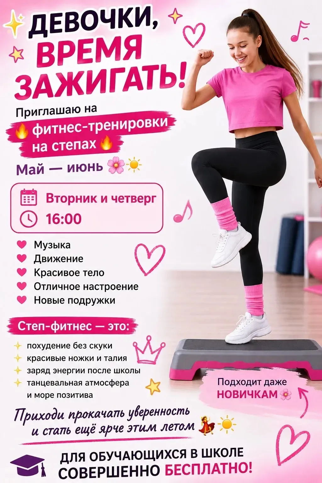 Новое направление работы в школьном спортивном клубе для наших девчонок.