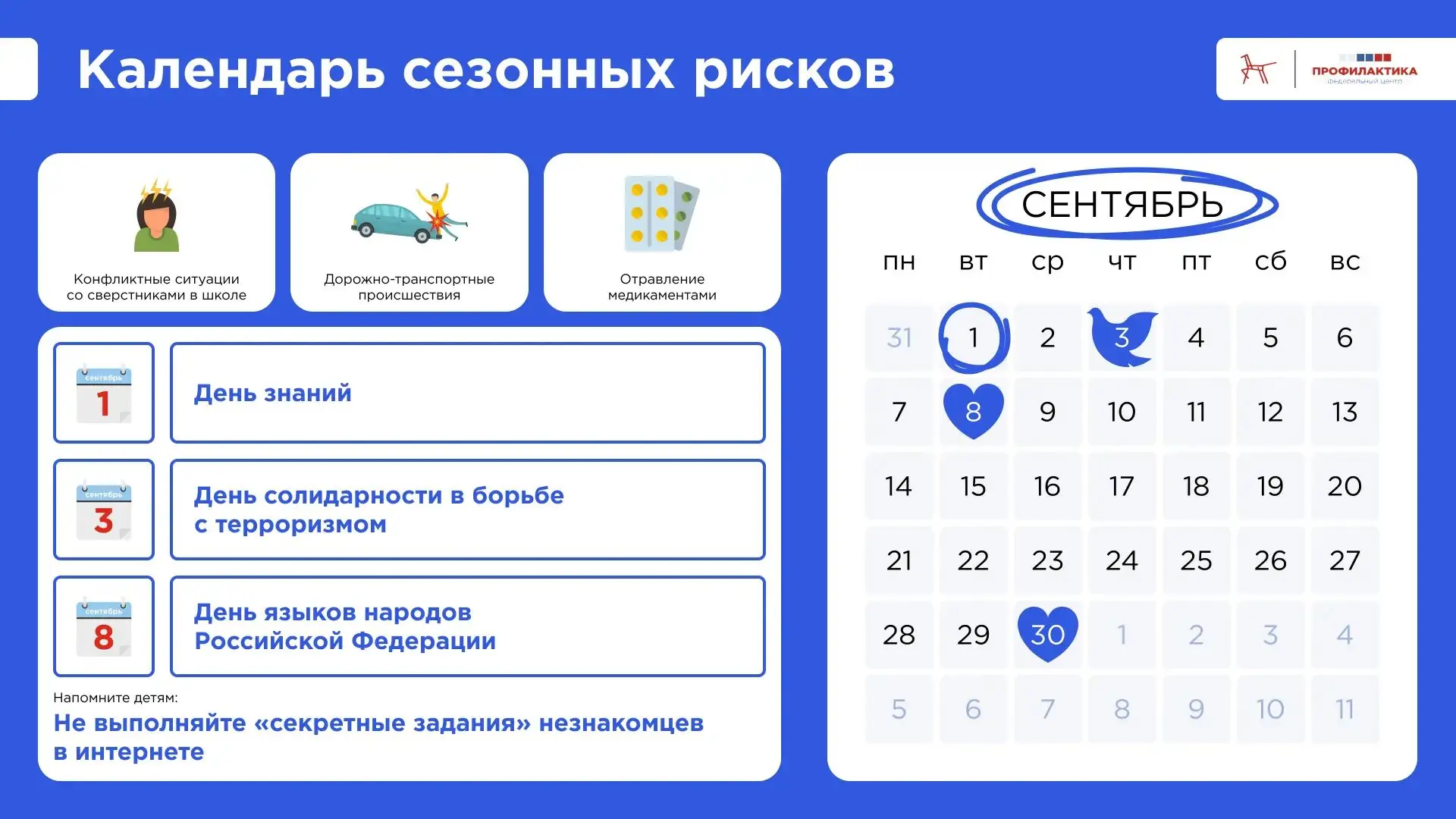 🍂 Сентябрь: календарь сезонных рисков