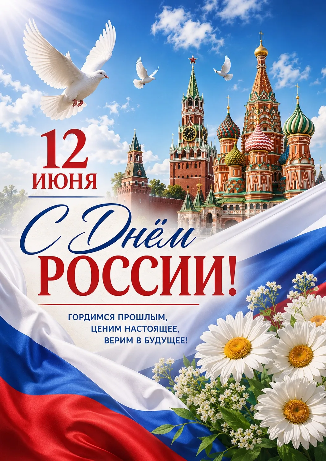 🇷🇺🤍Поздравляем всех с днем нашей Родины — с Днем России! Желаем, чтобы наша страна крепла, процве