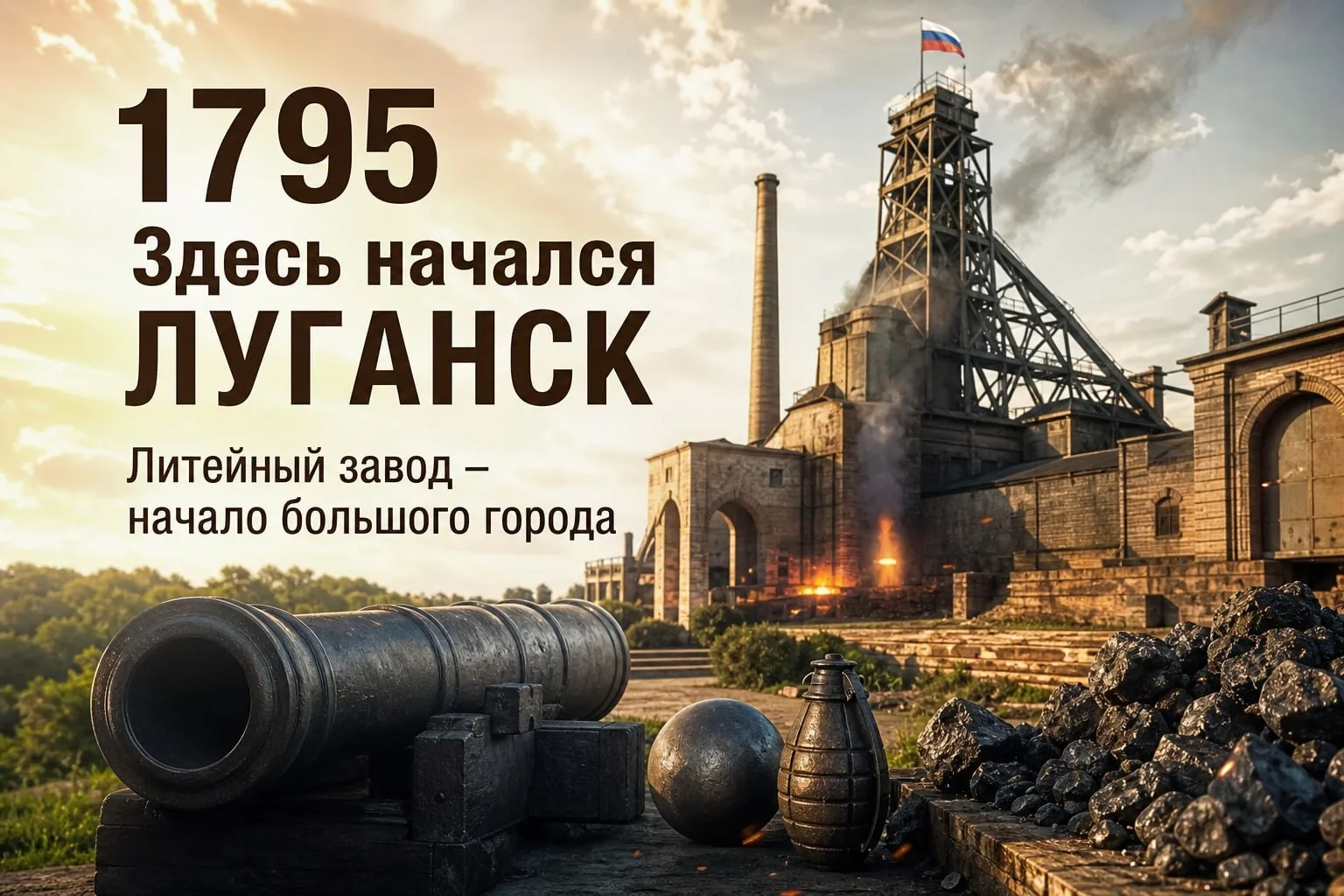 В 1795 году Екатерина II подписала Указ «Об устроении литейного завода в Донецком уезде...