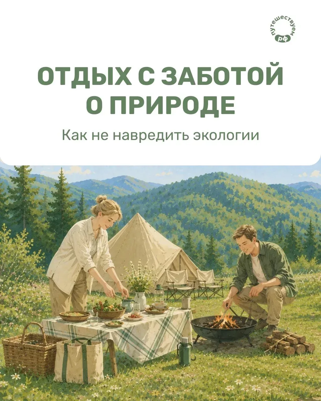 Каким должен быть отдых на природе? Расслабленным, вкусным, уютным и… экологичным 🍃