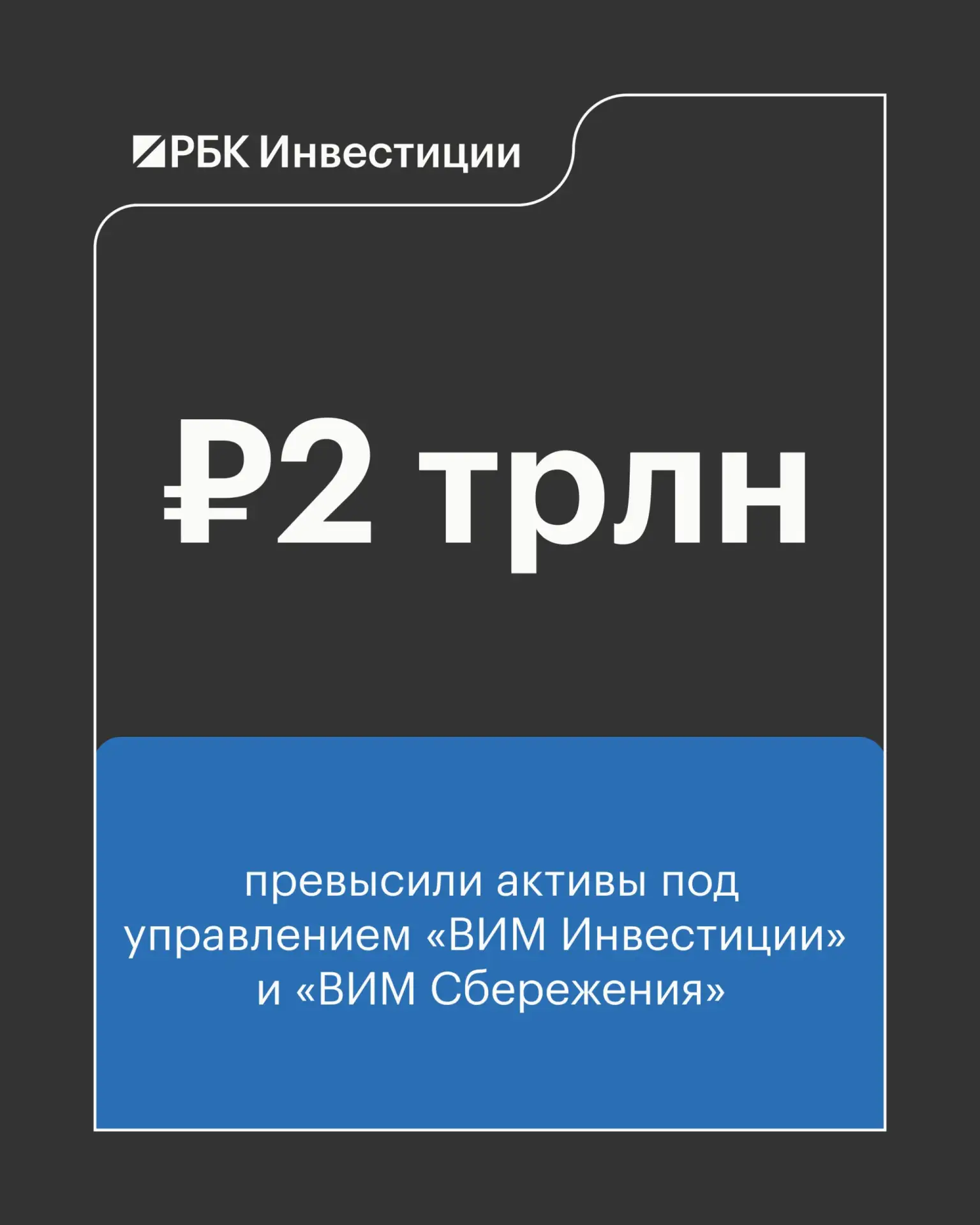 2 трлн руб. превысили активы под управлением «ВИМ Инвестиции» и «ВИМ Сбережения»