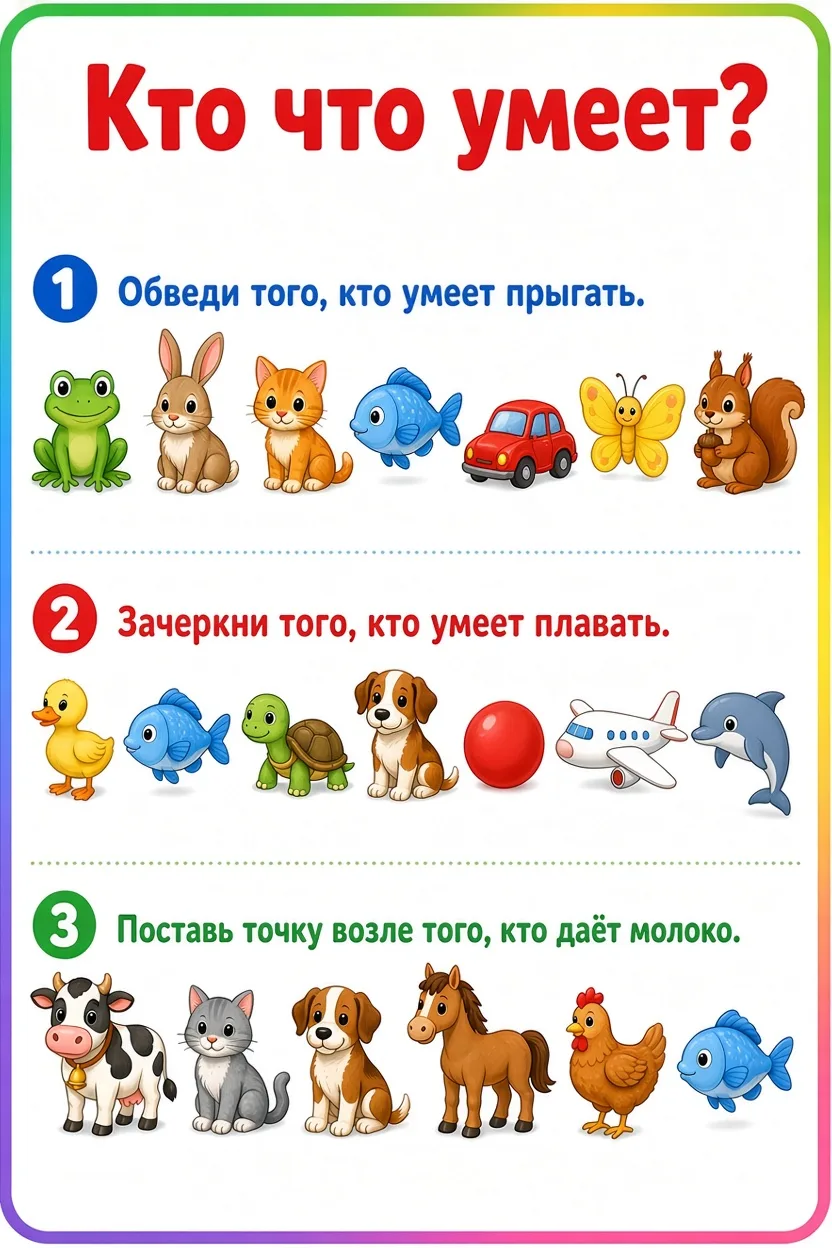 Раздаточный материал для работы с детьми