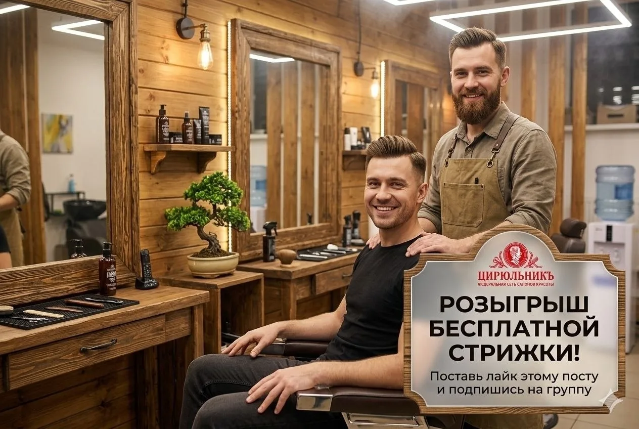 Бесплатная мужская стрижка от профессионалов «ЦирюльникЪ» — участвуйте в розыгрыше! 
 
В салоне Цирю