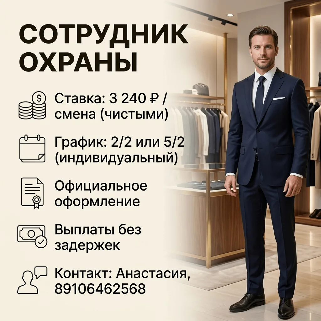 📢 Приглашаем сотрудников охраны в бутик!