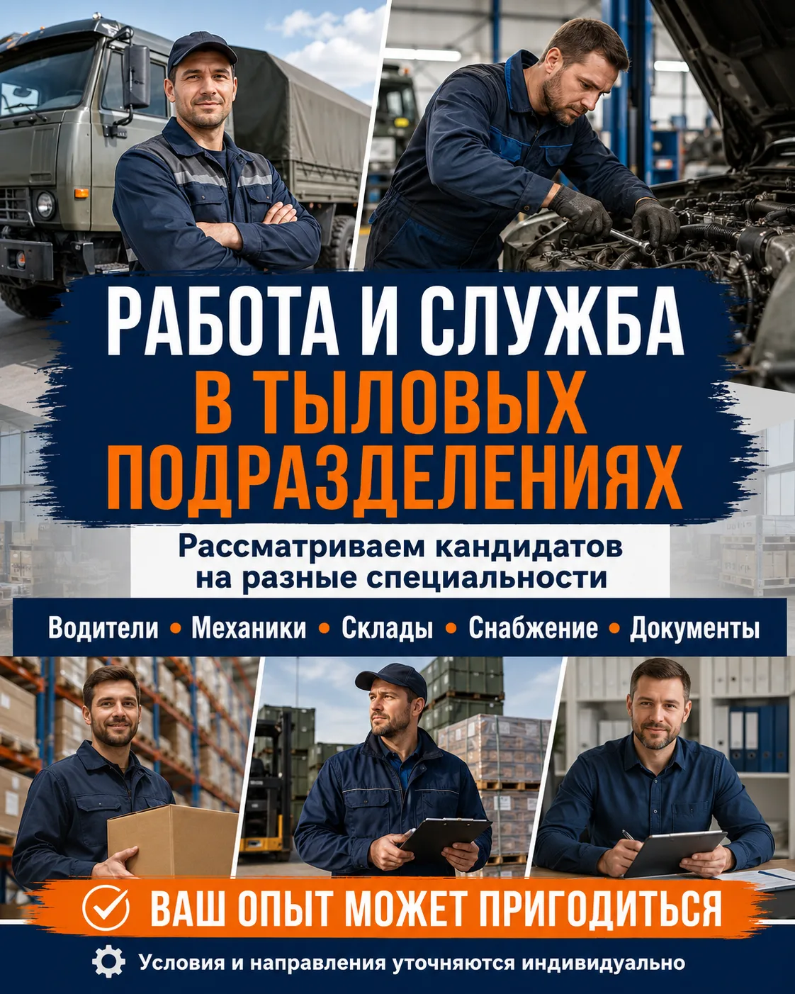 РАБОТА И СЛУЖБА В ТЫЛОВЫХ ПОДРАЗДЕЛЕНИЯХ