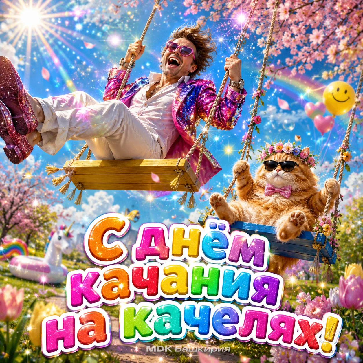 Сегодня День качания на качелях 🎡