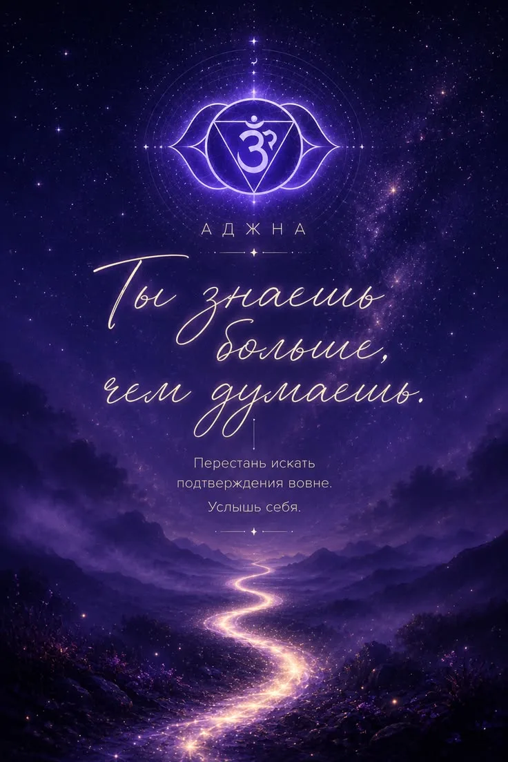 🔵Аджна — Третий глаз и искусство видеть суть