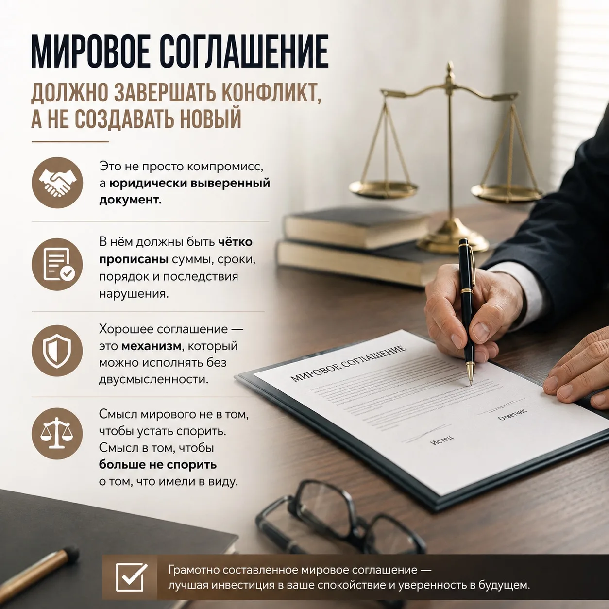 📌 Мировое соглашение: как действительно поставить точку в споре