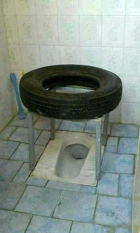 Туалет на шинке