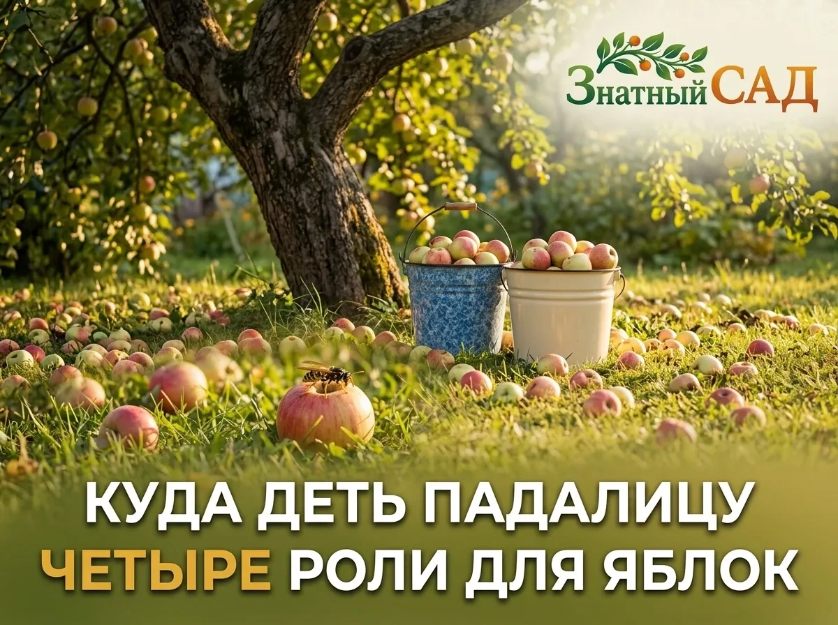 Под яблоней открылся шведский стол, и осы заняли все столики ещё с утра. Падалица прибы...