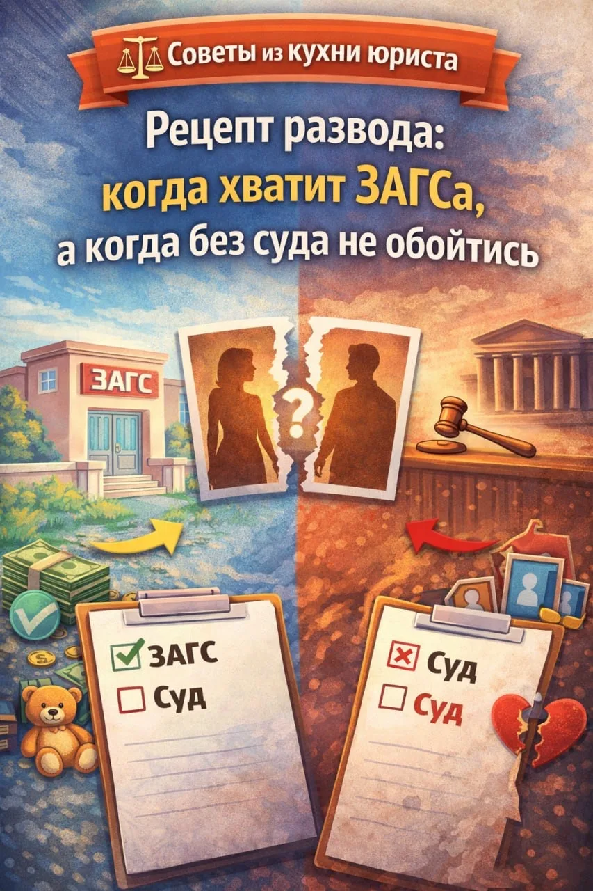 📋Рецепт развода: когда хватит ЗАГСа, а когда без суда не обойтись
